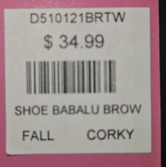 NWT-Corky's Brown Tweed, Bright Pink Sole Shoe, Corky's Label - Picture 2 of 5